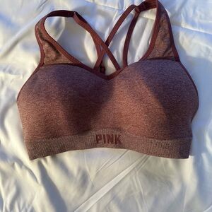 PINK Victoria's Secret Sports Bra color Wine
